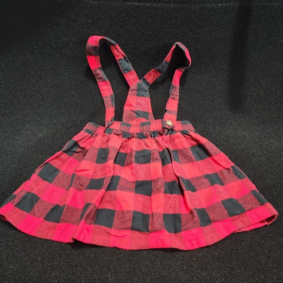 Carter's Other - Carters Toddler Girls 2T Red Black Buffalo Plaid Overall Dress Skirt Outfit